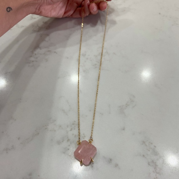 Gemstone Rose Quartz Della Necklace - Picture 6 of 7